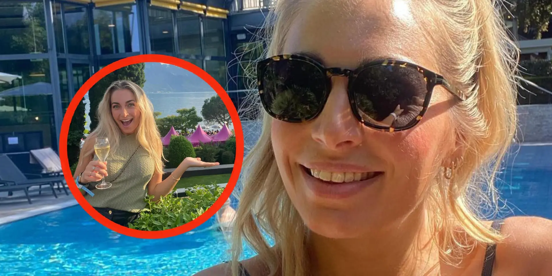 foto shelly sterk maakt mannelijke volgers blij met diep inkijkje aan het zwembad