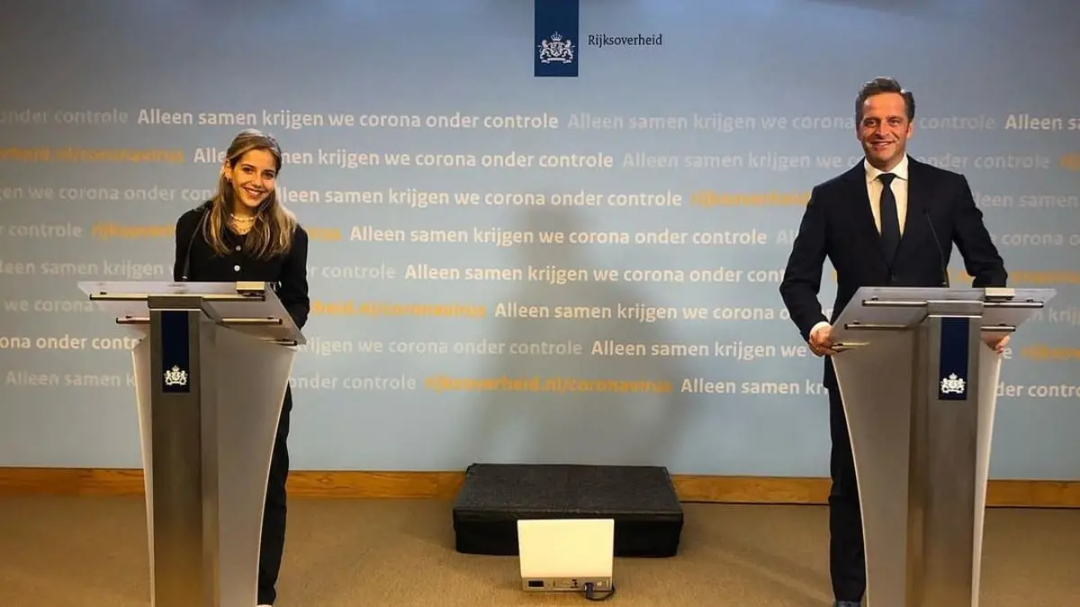 hugo de jonge dochter persconferentie even tot hier thuiswerken quarantaine corona