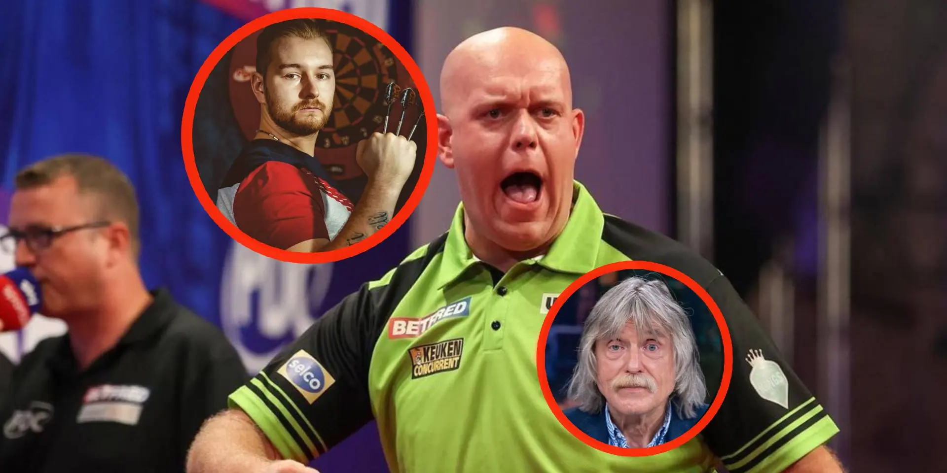 michael van gerwen dimitri van den bergh johan derksen foto