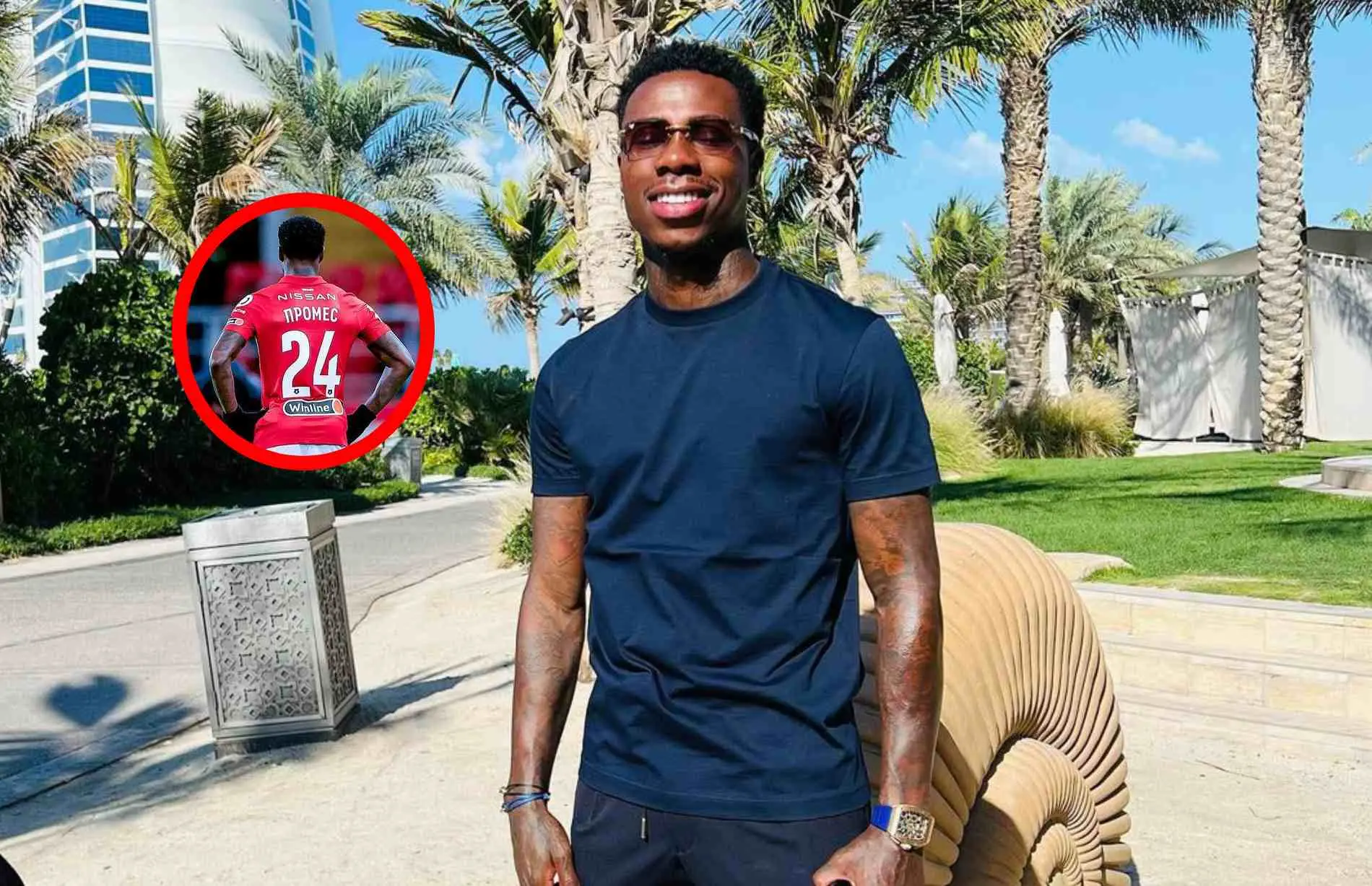 quincy promes aftuigen voetbalveld