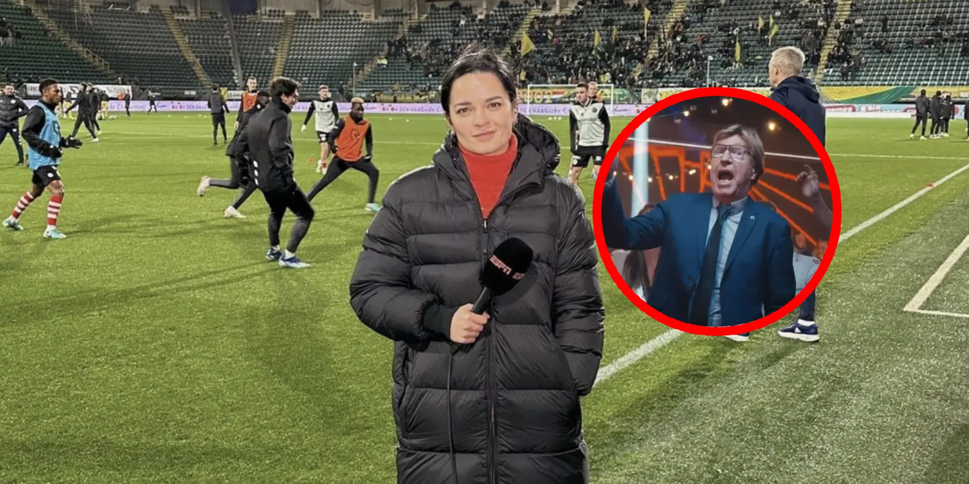 video fresia cousino arias verschijnt in jurkje tijdens espn feestje met noa lang