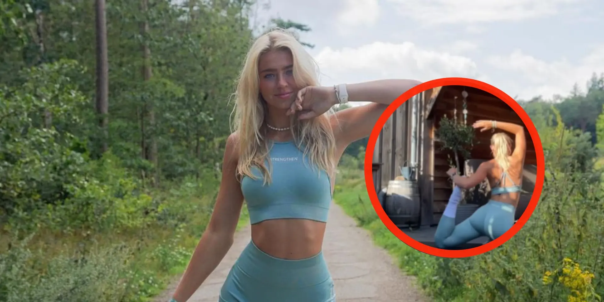 video influencer danique hosmar laat haar lijf volledig zien in spannend gympakje