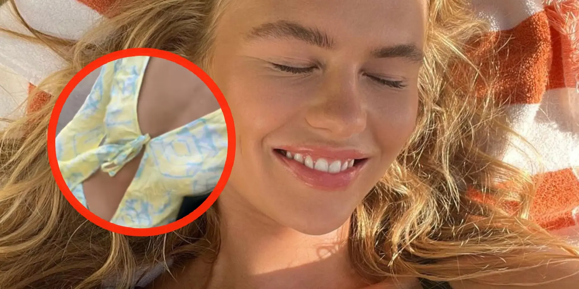 video model lieke van der hoorn zoomt flink in op haar nauwelijks bedekte troeven