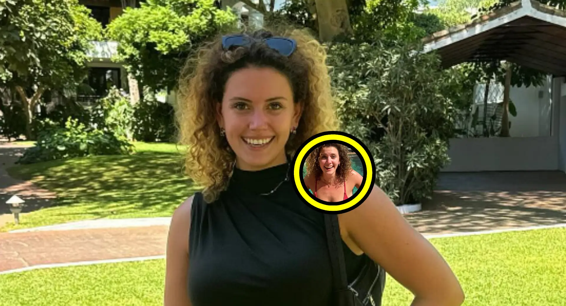 emma deckers filmt zichzelf vanuit zwembad in knellend topje video