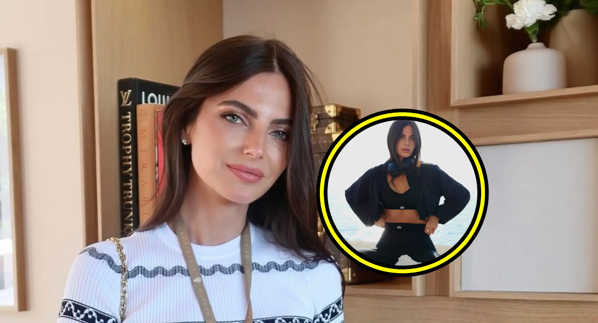 kelly piquet vouwt been dubbel en propt zichzelf in knellend sportpakje fotos