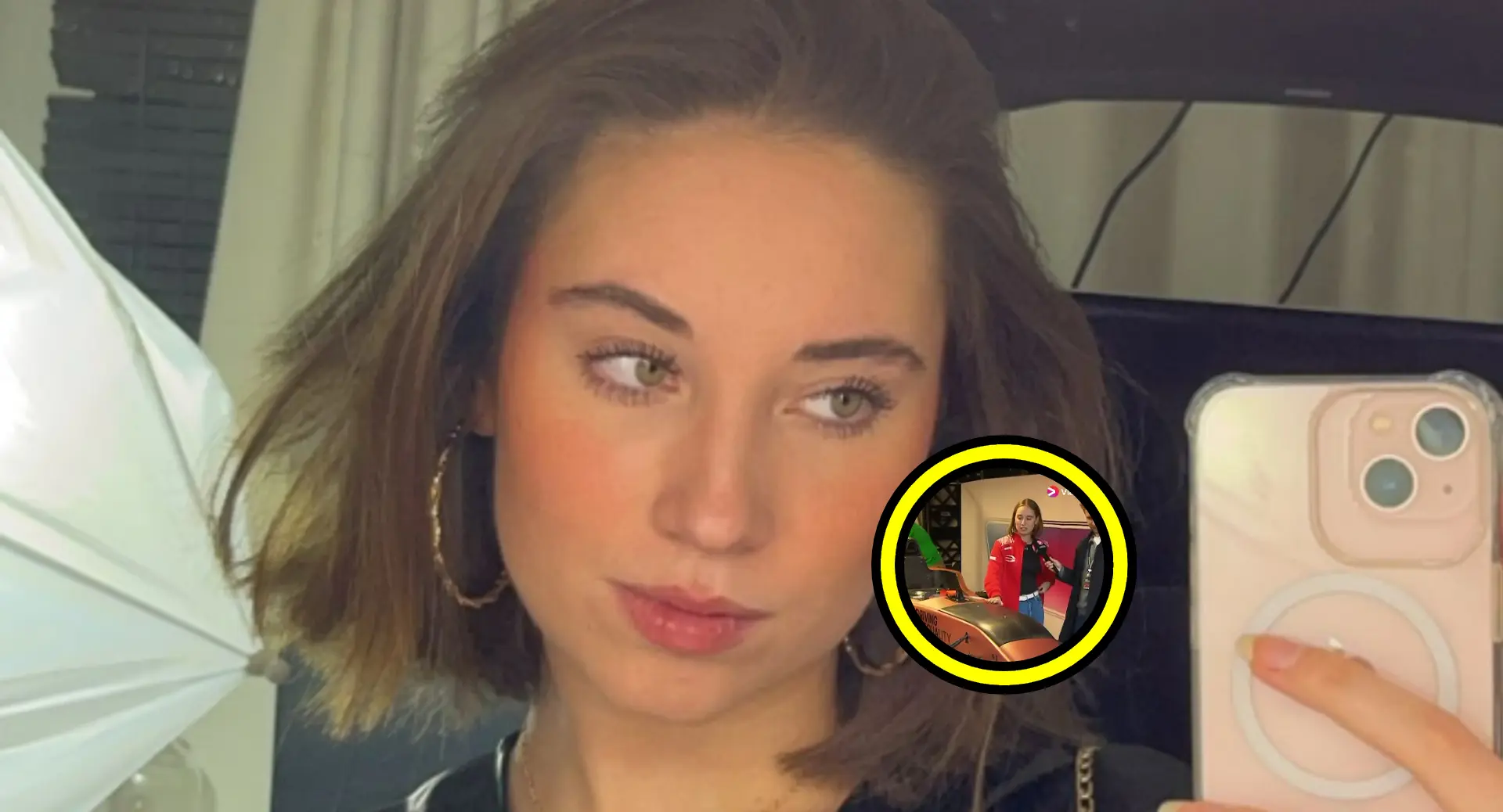 razend knappe nederlandse nina gademan 20 racet ook op zandvoort in knalroze auto video