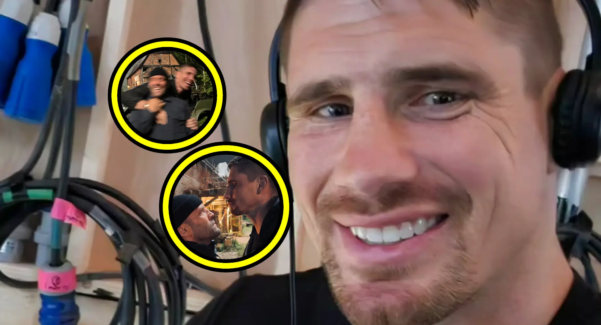 rico verhoeven deelt beelden van nieuwe film en grijpt wereldberoemde acteur van achter beet
