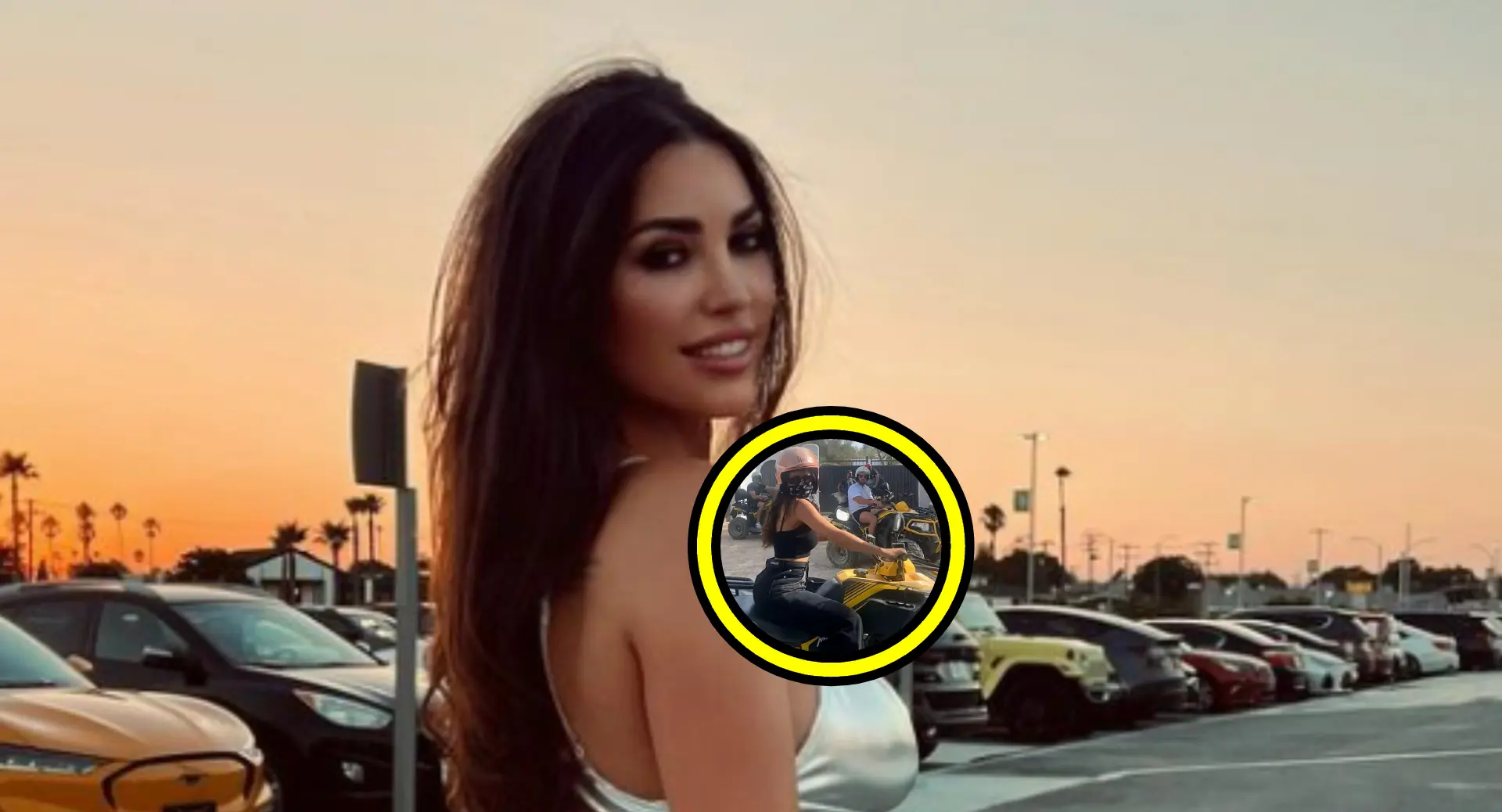 yolanthe cabau showt haar enorme achterbumper tijdens wild ritje foto