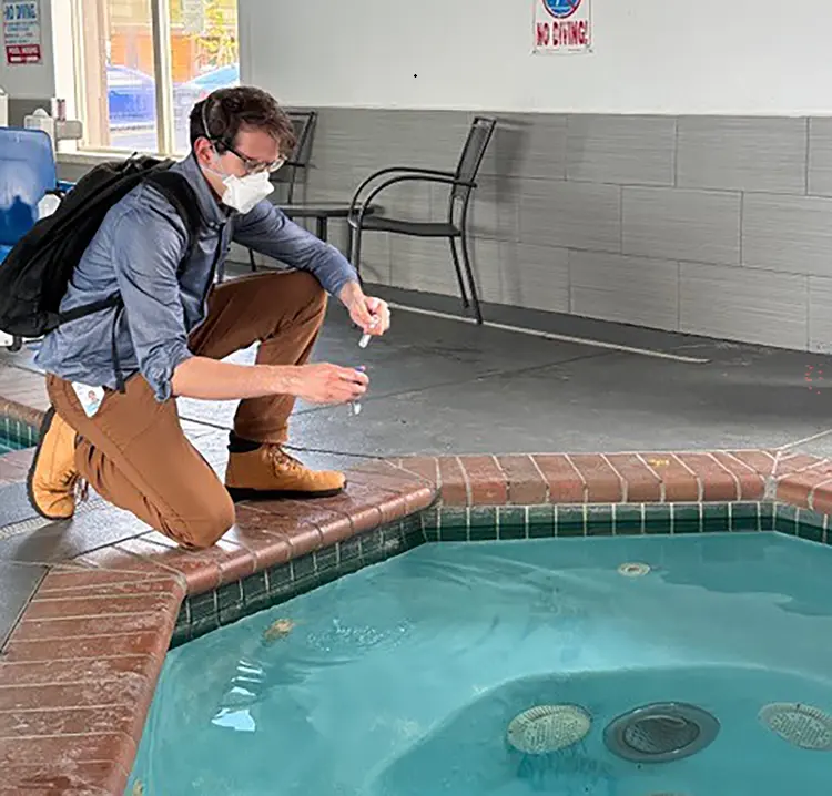 v4 Testing for Legionaires disease in hot tub free image from CDC July 2026