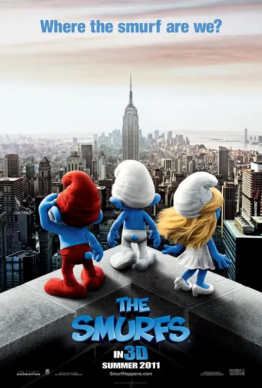 smurfs 3d movie poster 2