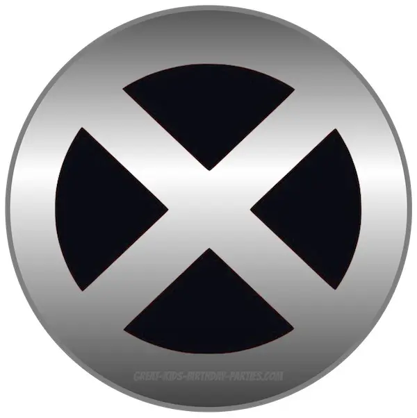 x men logo 11 silver black