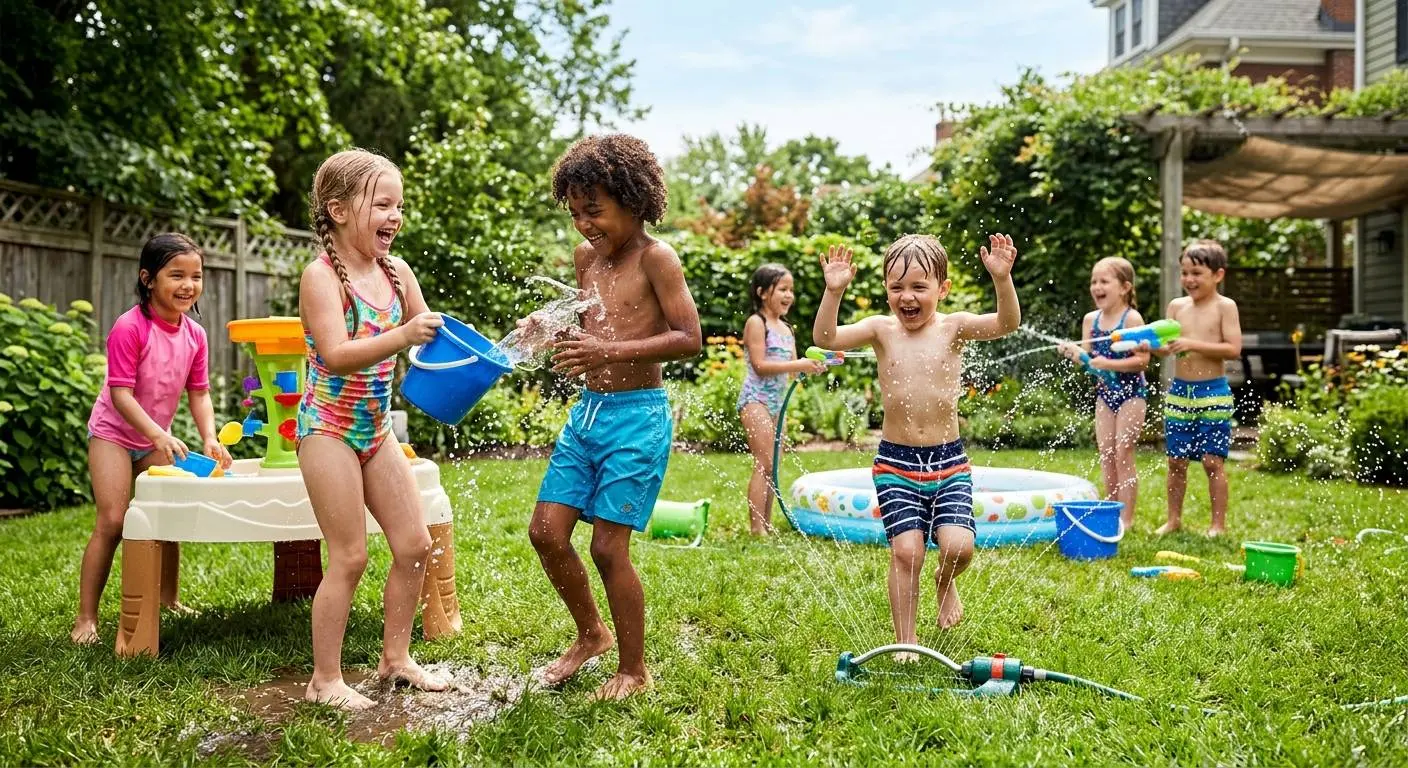 water spelen kinderen hitte zomer