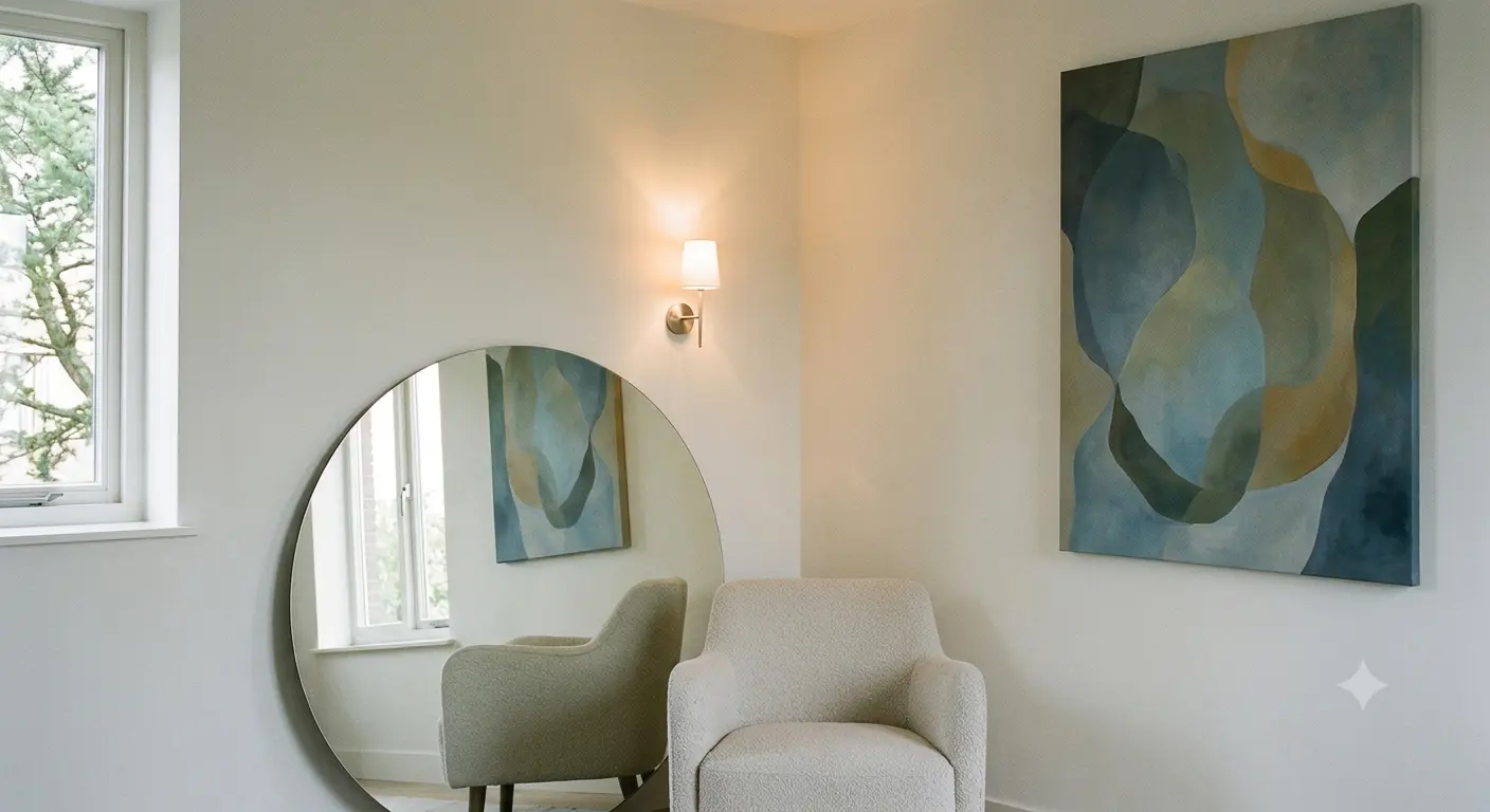 wonen, spiegel, ruimte