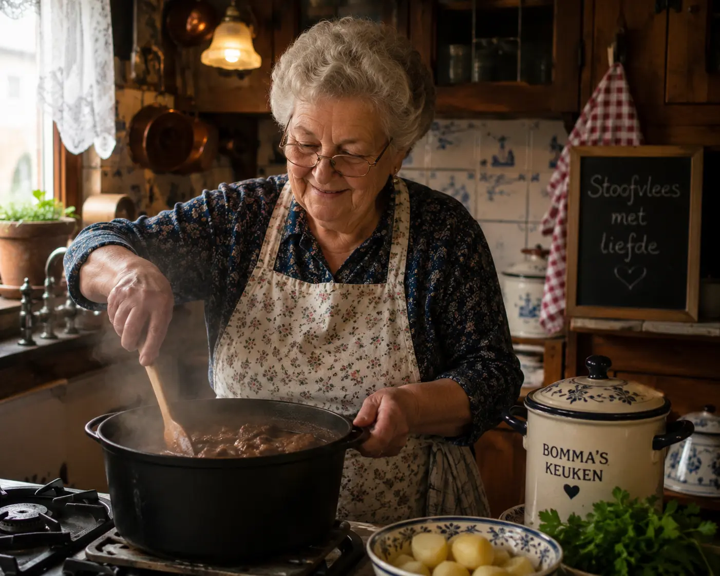 oma kookt