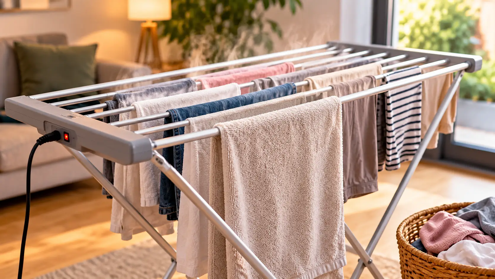 Cozy Heated Drying Rack Interior