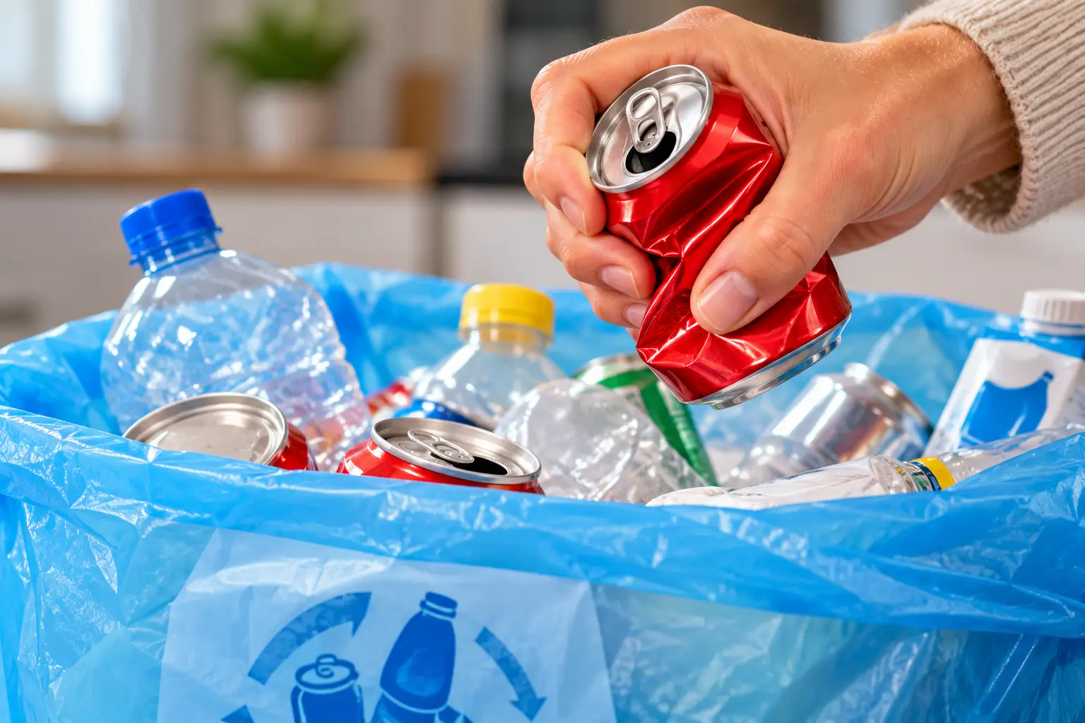 Crushing a Can for Recycling