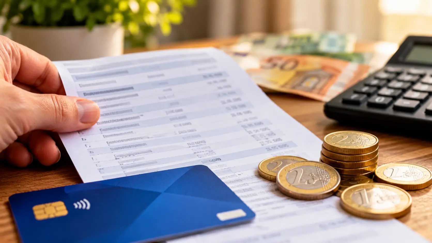 Reviewing Finances at the Desk