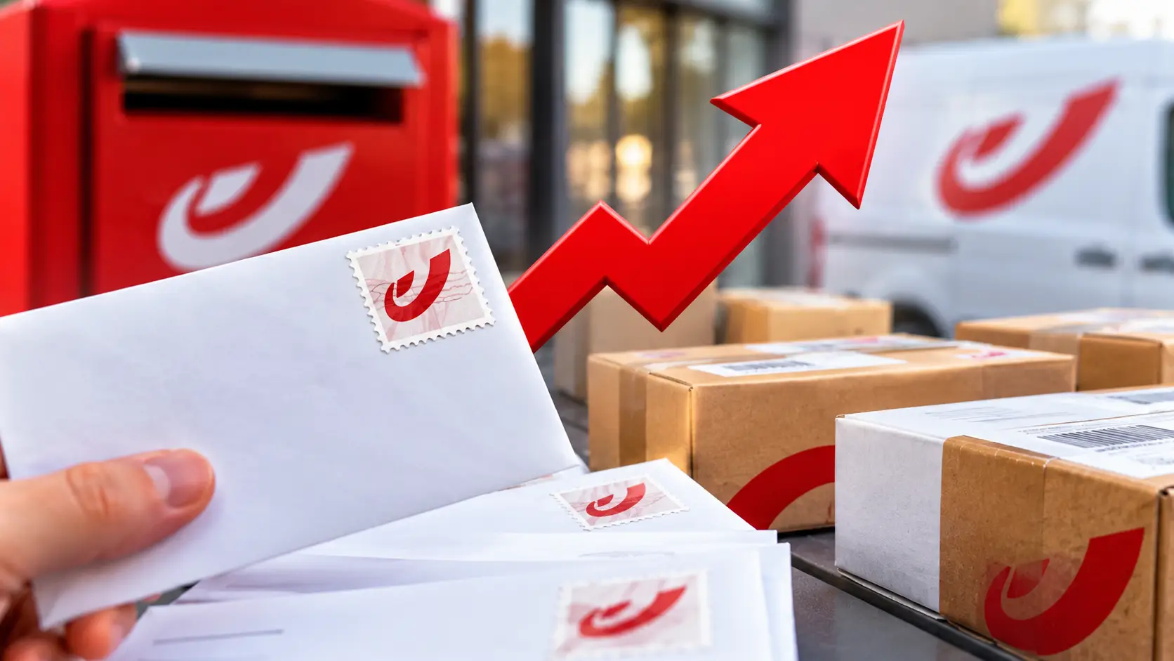 Stijgende post tussen brieven en pakketten