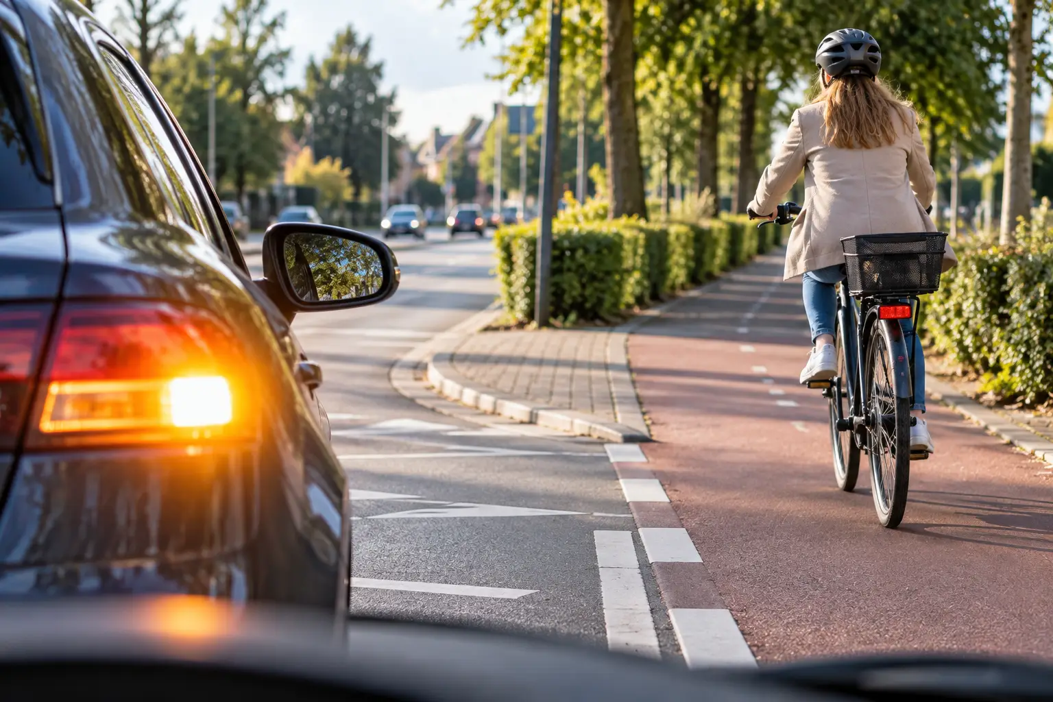 Turning Car Yields to Cyclist