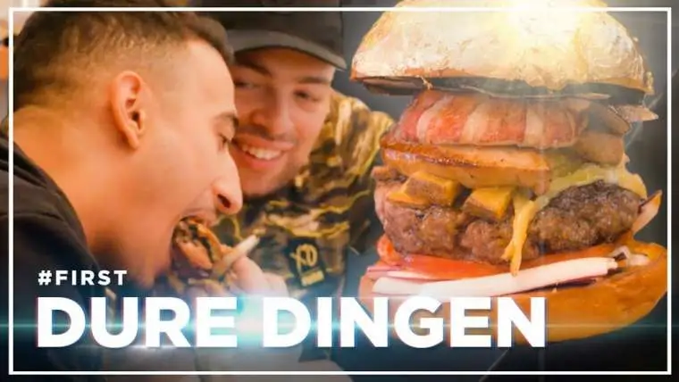 video qucee en nesim eten een hamburger ter waarde van 2050