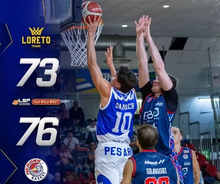 Serie B - Loreto Pesaro spreca un'occasione per battere la Fabo Montecatini