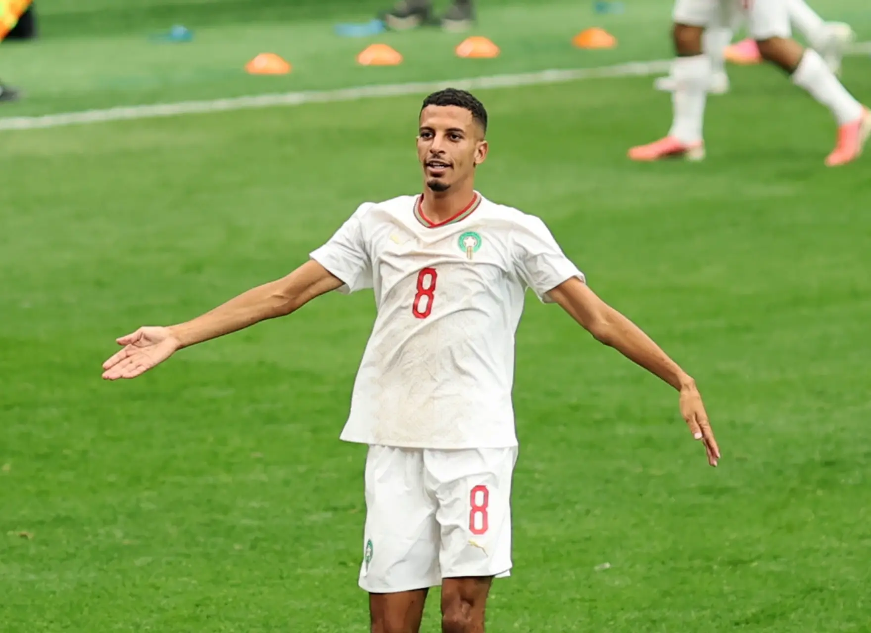 Azzedine Ounahi in actie voor Marokko