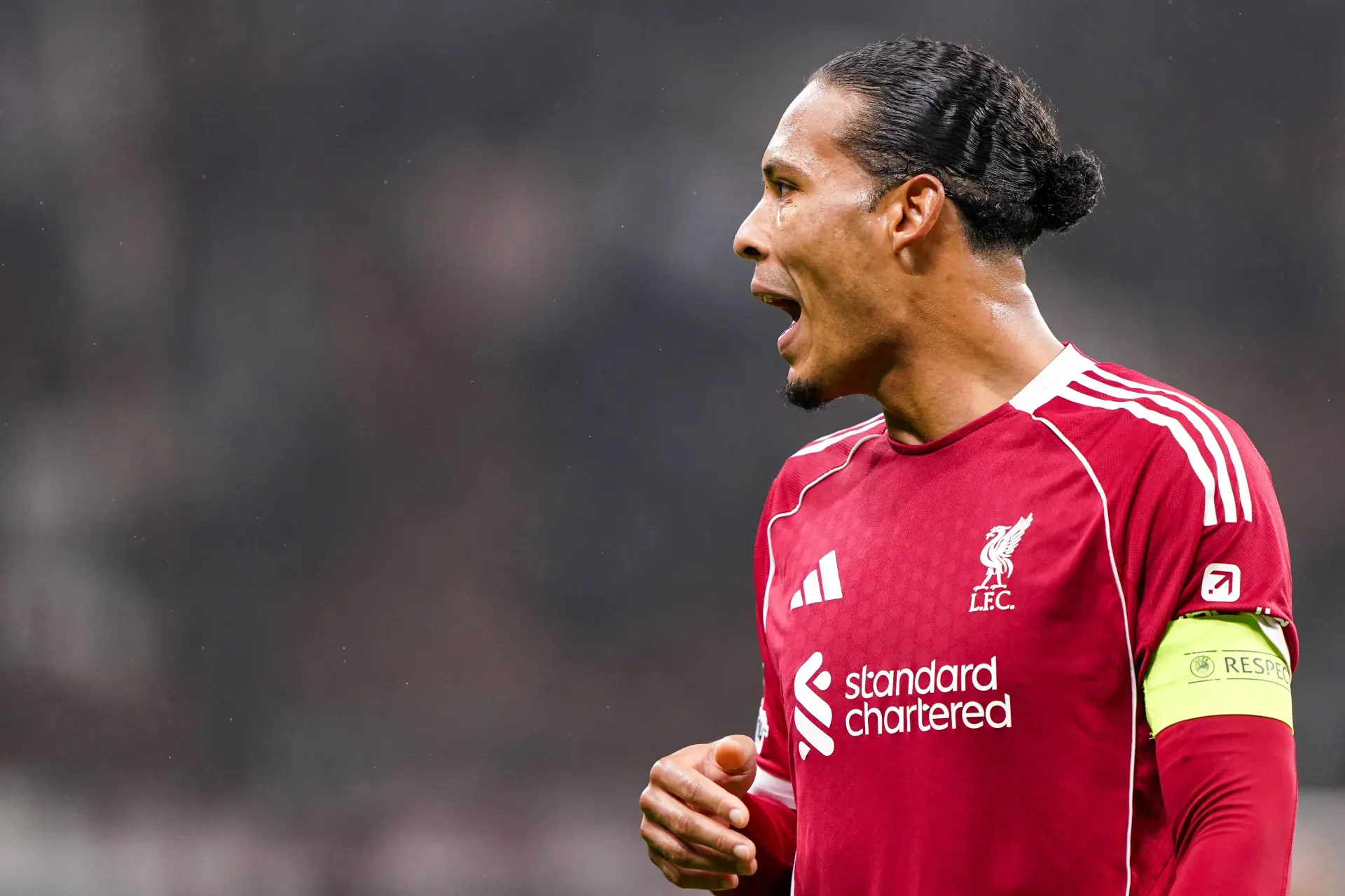 Virgil van Dijk in actie voor Liverpool
