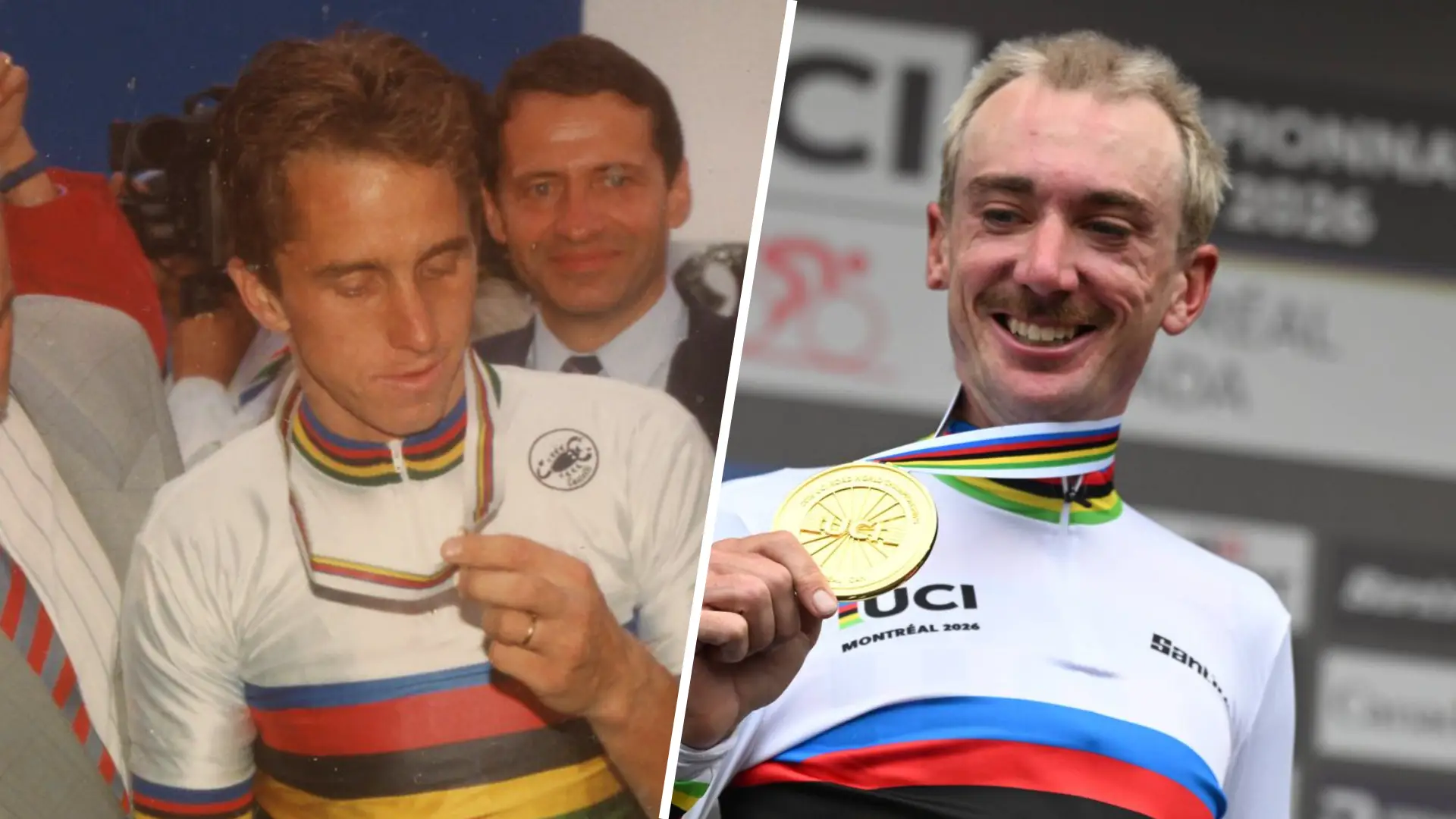 Greg LeMond and Brandon McNulty collage