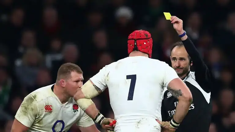 james haskell yellow card rugby union england 3423810