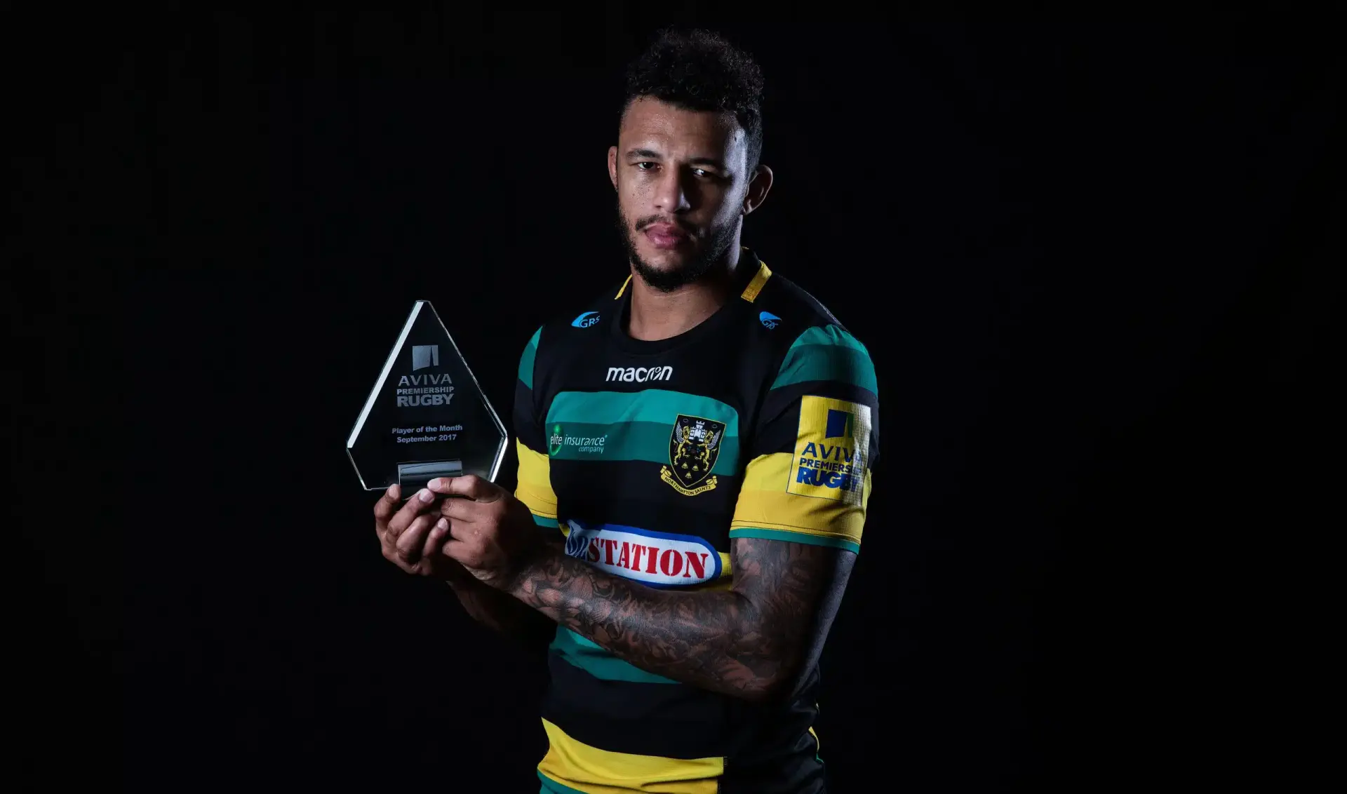 aviva premiership rugby player of the month 28september29 northampton saints courtney lawes