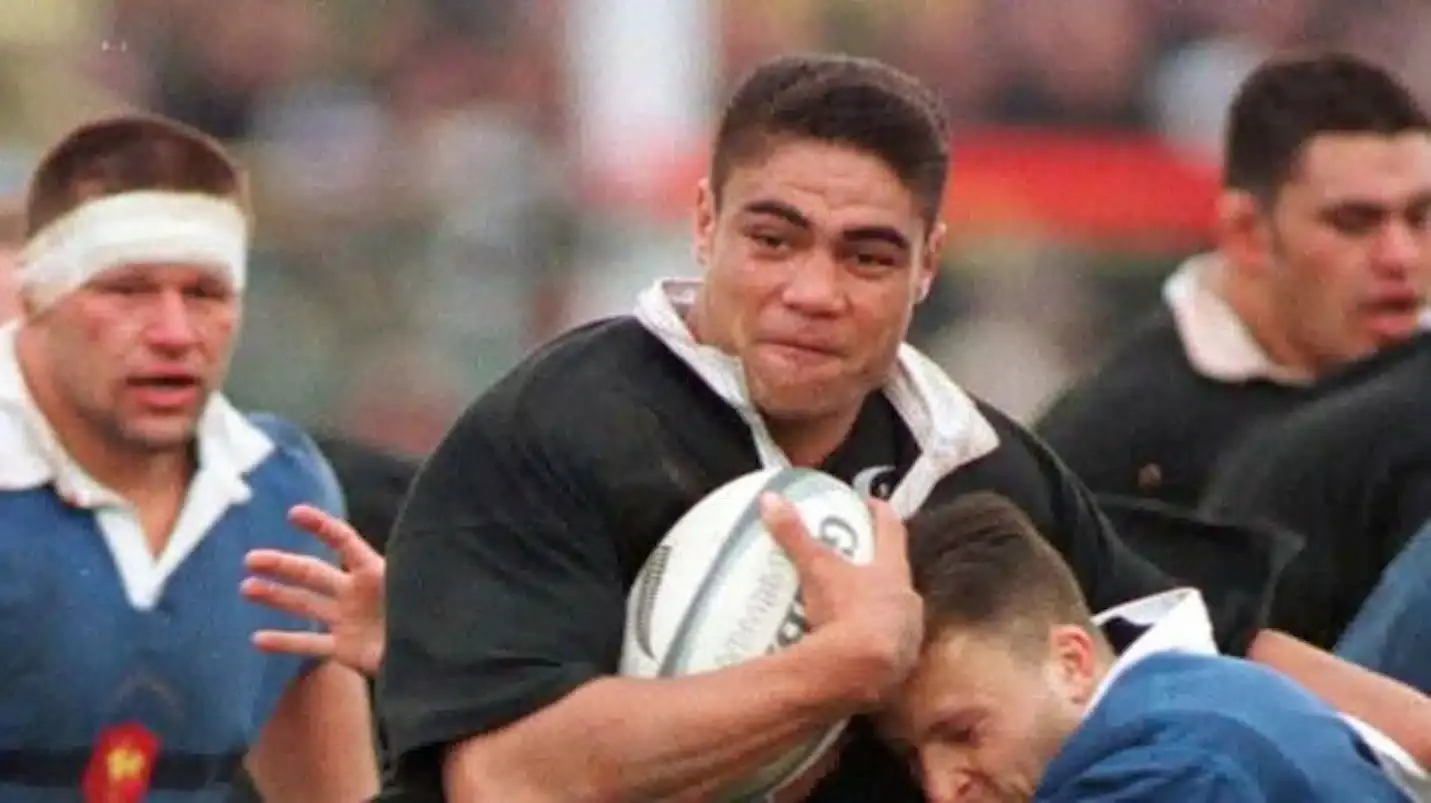 mika carries the ball for the all blacks against france photo getty images