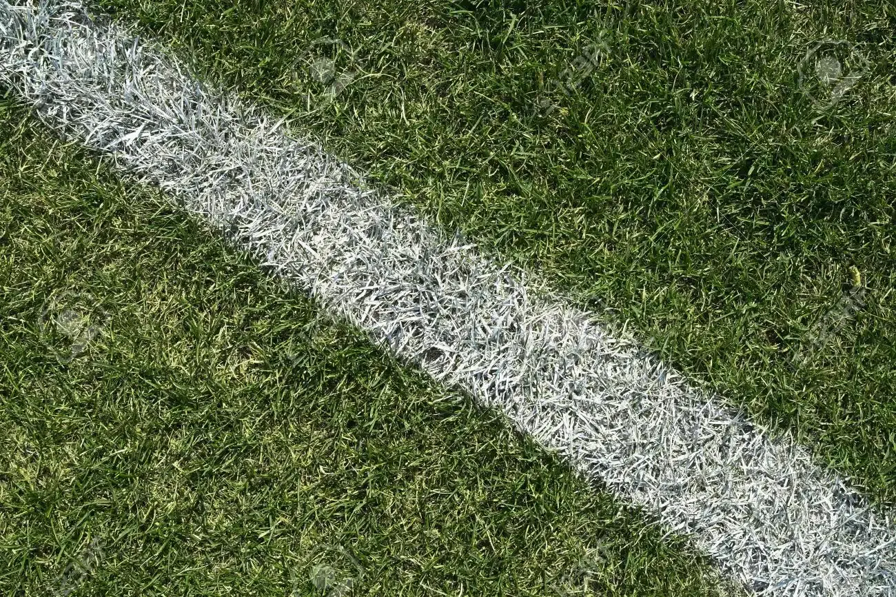 1831915 white boundary line of a generic playing field football soccer baseball rugby cricket etc