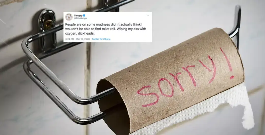 o empty toilet paper roll facebook