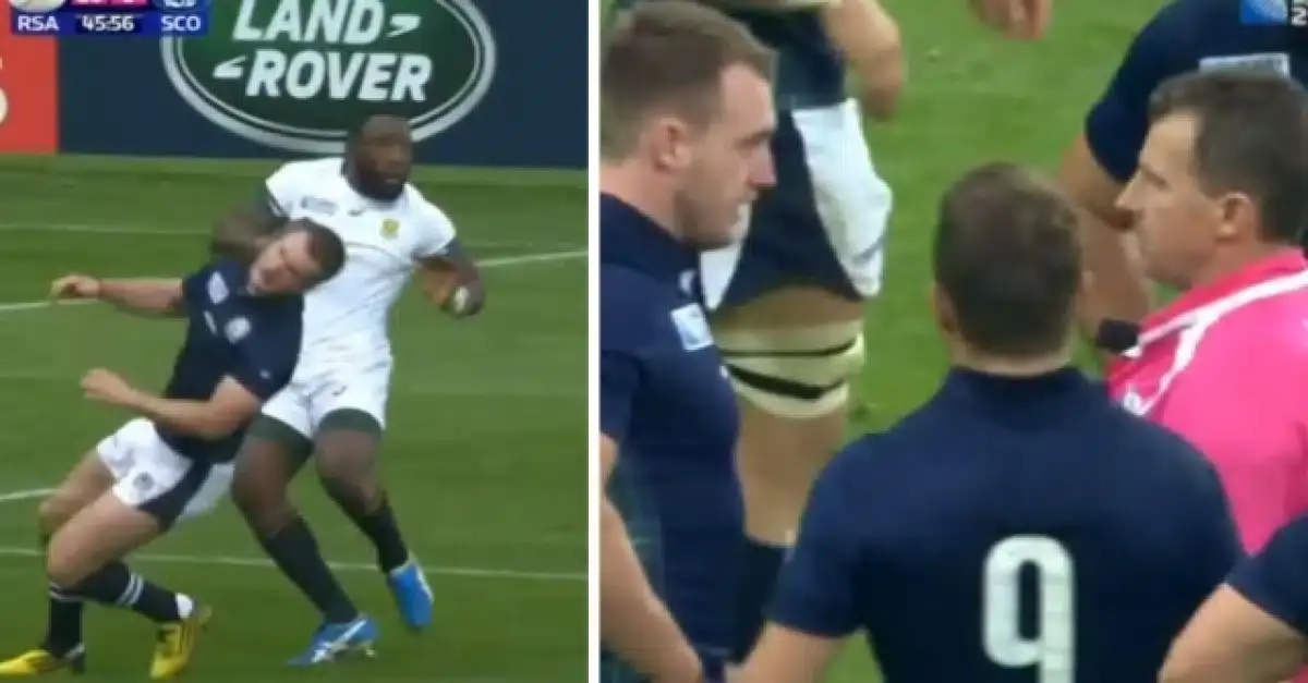 video nigel owens unambiguously reprimands stuart hogg for dive balls ie