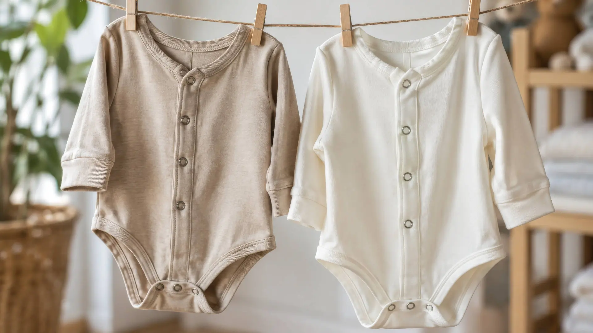 Illustratie van babyrompers met knoopsluitingen; geen afbeelding van de daadwerkelijk teruggeroepen artikelen.