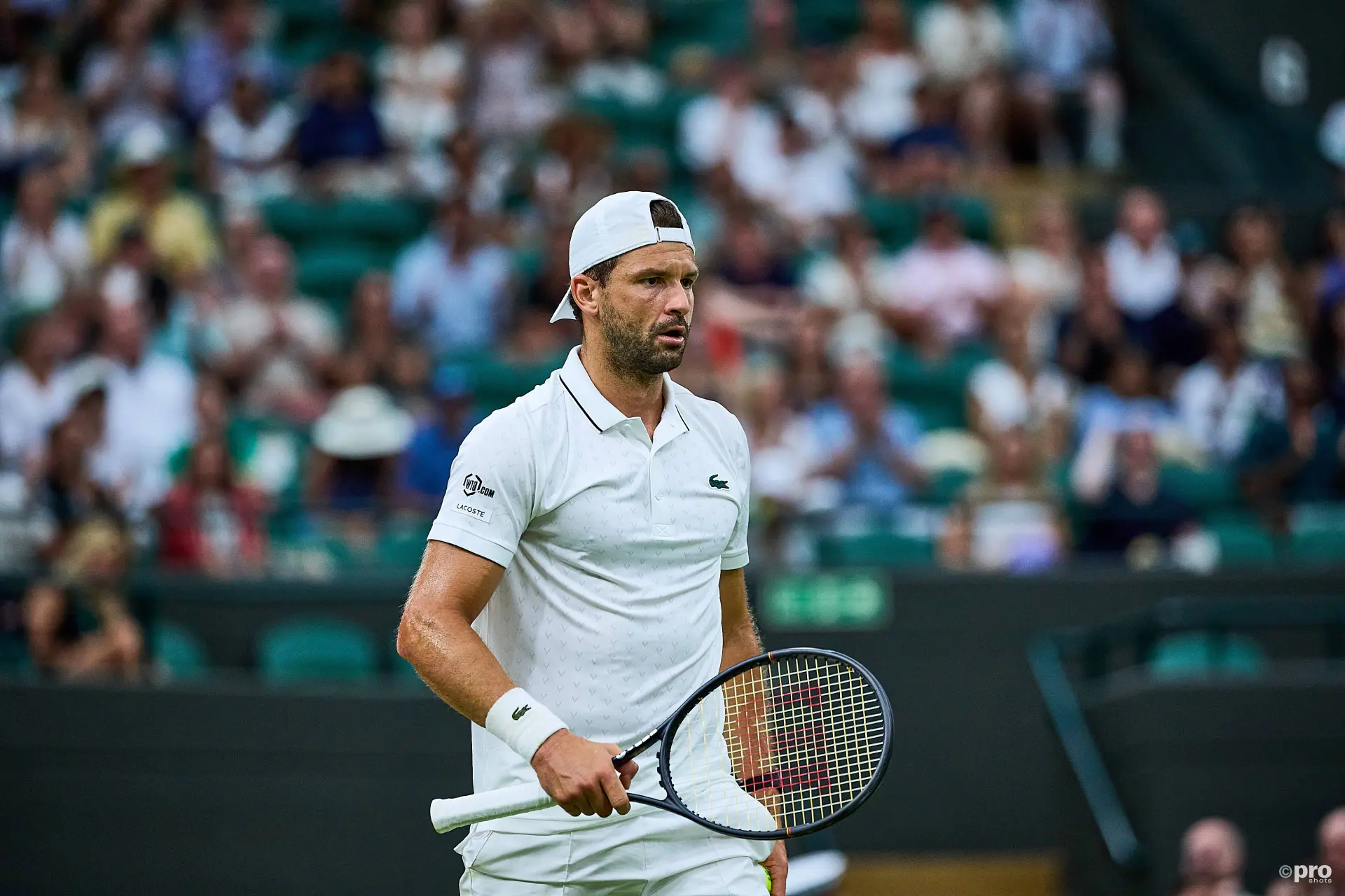 Grigor Dimtrov at Wimbledon Centre Court.