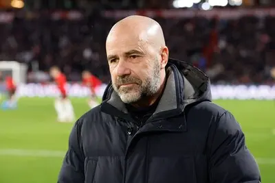 eindhoven 26 02 2025 psv stadium season 2024 2025 dutch football toto knvb beker during the match psv go ahead eagles psv trainer coach peter bosz