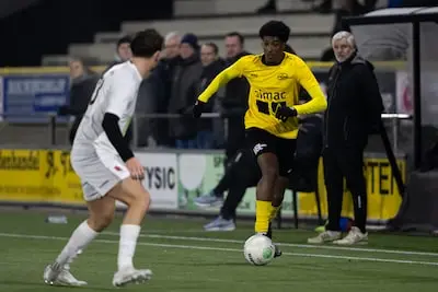 serie afgekocht ed nlbeeld ed20250120 0013 veldhoven una tegen ojc rosmalen speler mouad hassan van una