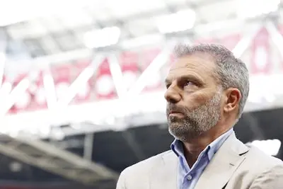2025 04 27 14 09 36 amsterdam sparta rotterdam coach maurice steijn tijdens de nederlandse eredivisie wedstrijd tussen afc ajax en sparta rotterdam in de johan cruijff arena op 27 april 2025 in amsterdam nederland anp maurice van steen