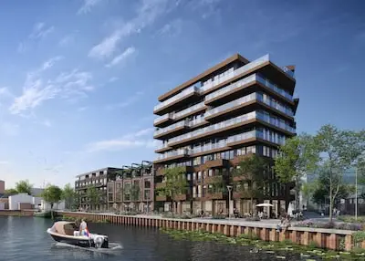 impressie van entree het eerste project van de glasfabriek