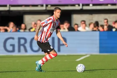 rotterdam 12 04 25 stadium het kasteel dutch eredivisie season 2024 2025 sparta rotterdam heerenveen sparta player mike eerdhuijzen