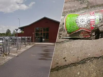 de mishandeling met de fles vond plaats bij cwo foto van de fles ter illustratie kapotte fles op het veldje