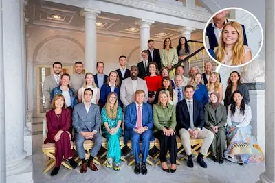 melanie was de jongste gast die mocht aanschuiven bij de jaarlijkse uitblinkerslunch op het paleis