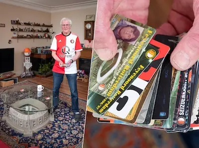 opdrachtnummer ar20250515 3405 leiden 16 05 2025 willem pierlot wil graag zoals hij die al jaren heeft een fysieke seizoenkaart van feyenoord hij heeft geen telefoon om de feyenoord app te downloaden foto joost hoving