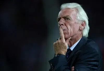 poland manager leo beenhakker during the world cup european qualifying match at the slaski stadium chorzow poland