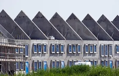 vooral in flevoland werden veel nieuwe woningen gebouwd