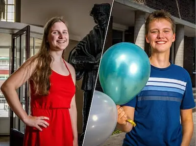 evi krijgsman is geslaagd ze studeerde op het erasmiaans gymnasium foto frank de roo resse coremans is geslaagd hij studeerde op het marnix lycum foto frank de roo