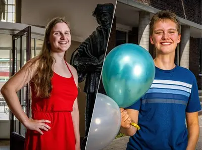 evi krijgsman is geslaagd ze studeerde op het erasmiaans gymnasium foto frank de roo resse coremans is geslaagd hij studeerde op het marnix lycum foto frank de roo