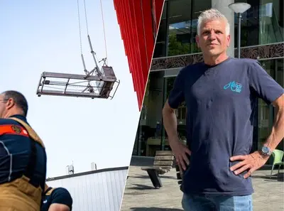 het is onduidelijk hoe de katrol is losgebroken glazenwasser paul optenkamp