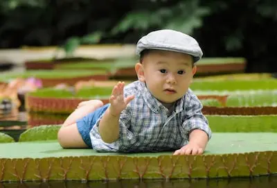 kinderen baby s op het victoria amazonica blad 2 september 2012